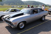 Silver NOVA Drag Car with Black Vinyl Top